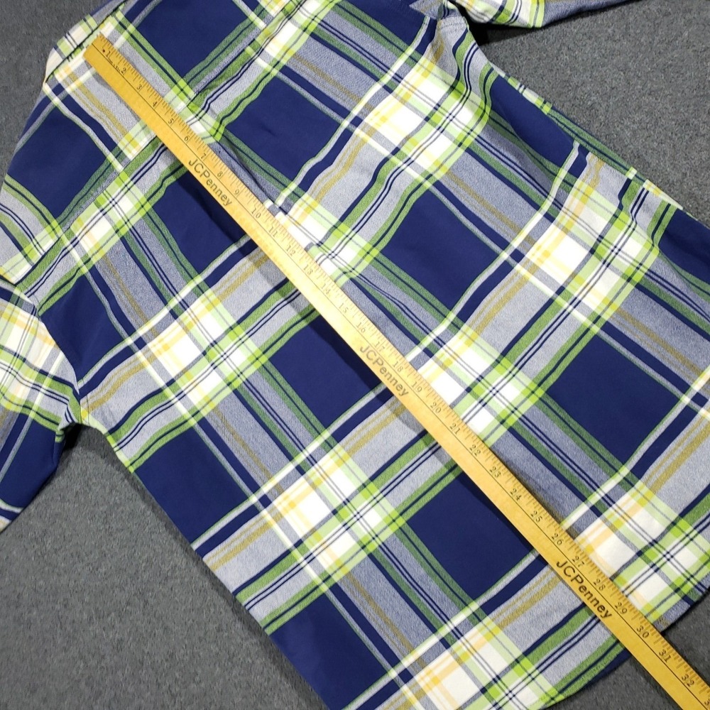 Wrangler Twenty X Western Shirt Mens Medium Blue Plaid Long Sleeve Button Down - Picture 8 of 10